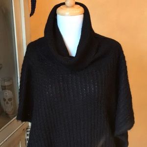 Pullover cowl neck poncho